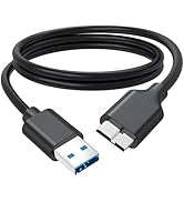 JasRoum External Hard Drive Cable 3 FT, 5Gbps High Speed USB 3.0 Micro B Cord Replacement for Sea...