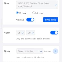 Time settings