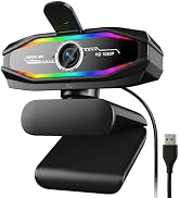 1080P Webcam with Microphone, Full HD Web Camera for Desktop Computer, HD Light Correction Stream...