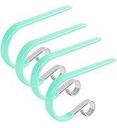 DINGEE Vinyl Coated Stocking Hooks,Non Slip Christmas Stocking Holder for Mantle Set of 4 Pack, M...