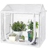 Fully Enclosed Mini Greenhouse Indoor, Small Indoor Greenhouse with Top Opening, Waterproof mini ...