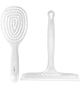 Shower Squeegee for Glass Doors, Bathroom Squeegee for Shower, Window Squeegee - Silver Comb and ...