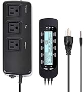 REPTI ZOO Reptile Thermostat Digital Outlet Temperature Timer Troptical or Desert Mode with Day N...