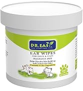 Dr.Easy Pet Ear Grooming Wipes 120ct for Dogs &Cats Fragrance Free,Helps Dissolve Wax Build-Up an...