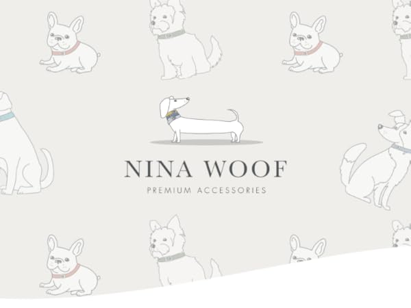Nina Woof Banner with Illustrations