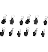 12Pcs Black Universal Instant Fix Zipper Repair Kit Replacement Zip Slider Teeth Zippers Resistan...