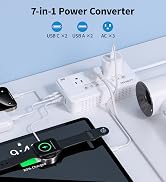 2000W Voltage Converter US to Europe for Hair Dryer, 220V to 110V Converter for European Travel P...