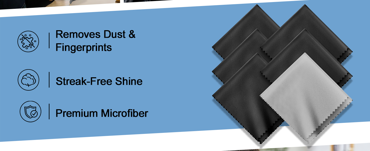 Microfiber Glasses Cleaning Cloths