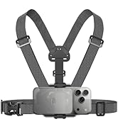 Rugvis Adjustable Phone Chest Mount Harness Strap Moblie Phone Holder Mount for Recording Bike/Ka...