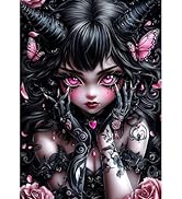 Bowetile 5D Gothic Diamond Art Kits for Adults Beginners, Halloween Diamond Painting Kits, DIY Fu...