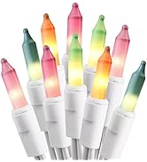 ODEETRONIC Easter String Lights, 33ft 150 Count Easter Pastel Lights, 120V UL Certified Incandesc...