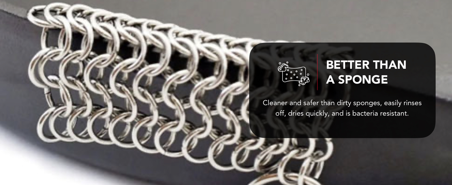 Chainmail Scrubber better than Sponge