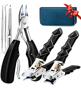 6PCS Toenail Clippers for Seniors Thick Toenails, Heavy Duty Nail Clippers for Men, Ultra Sharp S...