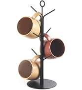 xympo Metal Cup Tree, Coffee Mug Holder, Holds 6 Mugs