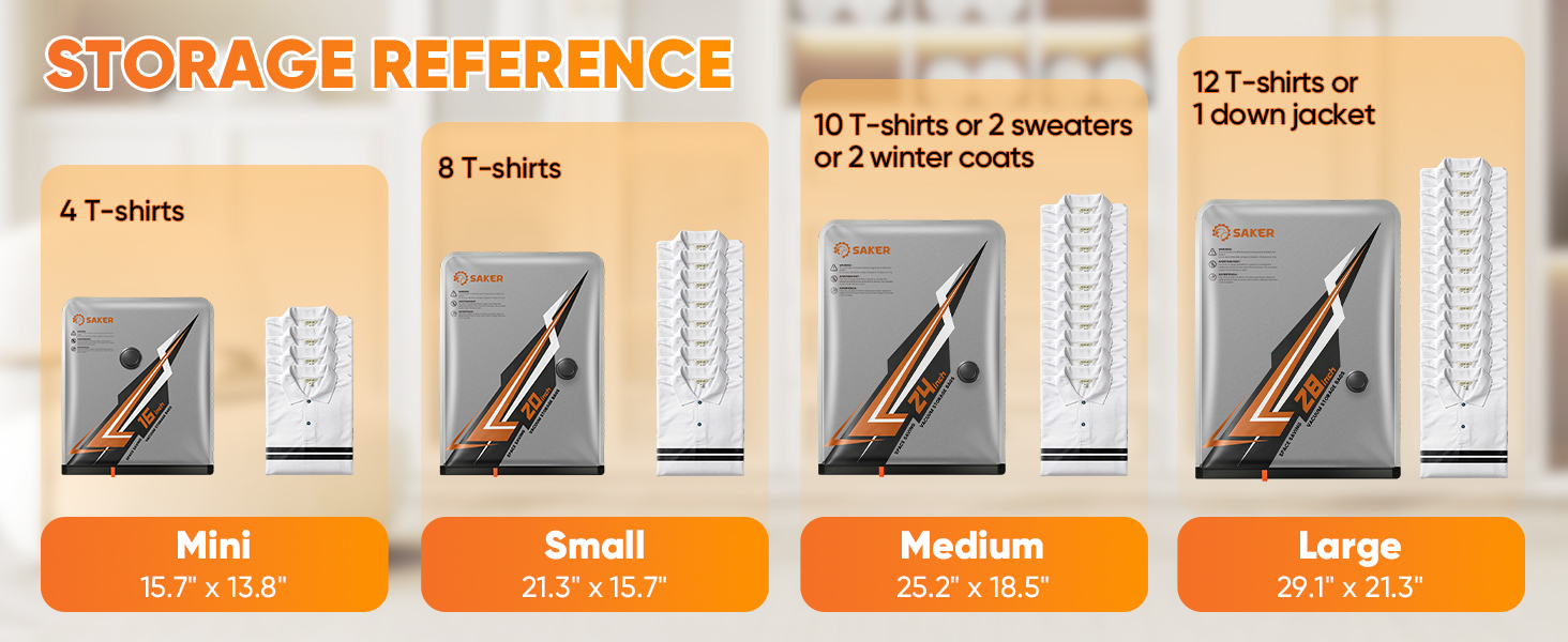 saker vacuum storage bags for clothes