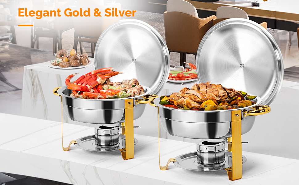 gold chafing dish