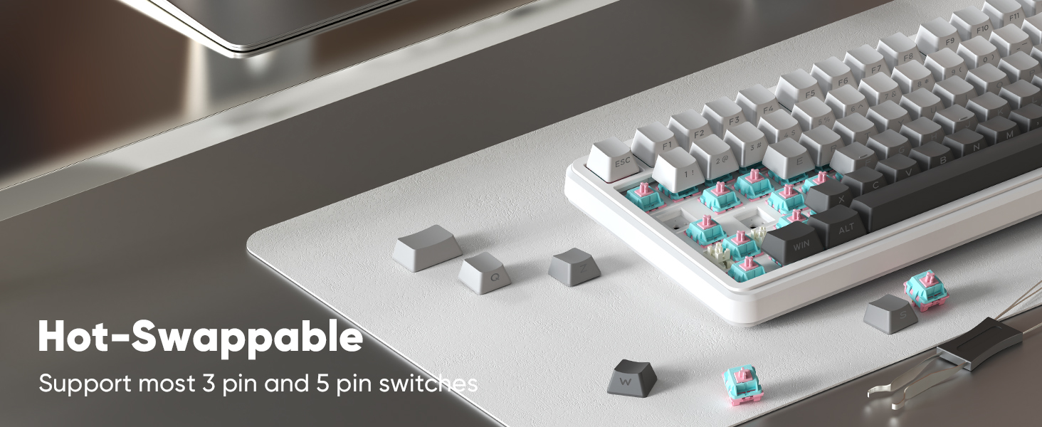 Hot-swappable keyboard