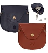 PH PandaHall 2pcs Leather Pocket Watch Pouch, Classic Watch Case 3.7x3.5inch Protective Bag Watch...
