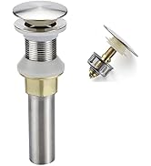 Rockgoya Bathroom Sink Drain,Drain Stopper Bathroom Sink Without Overflow,Pop Up Drain Assembly w...