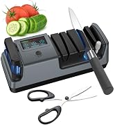 5-in-1 Electric Knife Sharpener for Kitchen Knives, 3-Stage Sharpener with 100% Diamond Abrasive,...