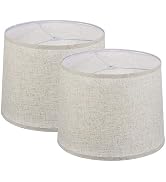 PATIKIL Lamp shades for Table Lamps Set of 2, 11.4" Top x 12.6" Bottom x 9.8" High Drum Lamp shad...