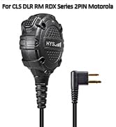 HYS Remote Speaker Microphone, Shoulder Speaker mic with Coiled Cord & Swivel Clip for CLS DLR RM...