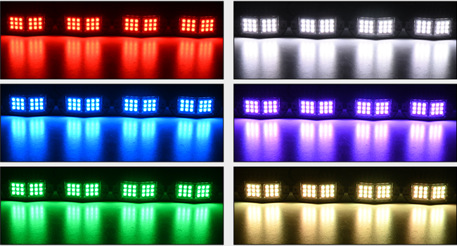 6pcs wide angle RGB led rock light remote Bluetooth app dual control