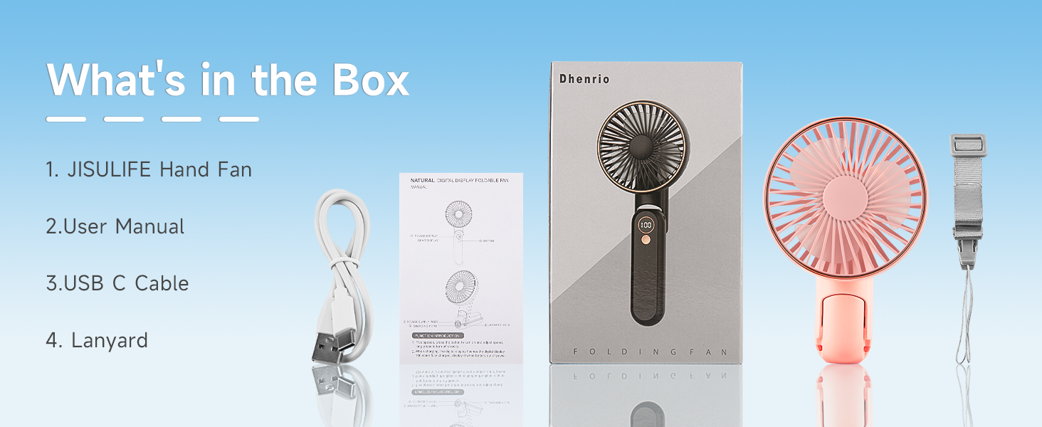 portable hand held fan portable rechargeable fan for travel portable fan handheld