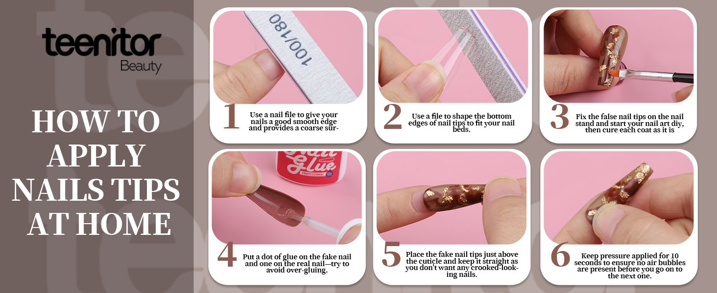 how to apply nail tips
