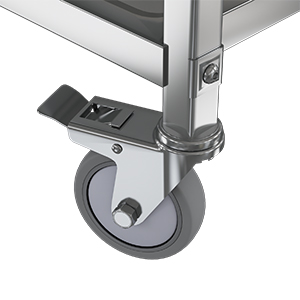 Stainless Steel Cart on Wheels 3-Tier Stainless Steel Utility Cart for Kitchen, Tool Room, Workshop