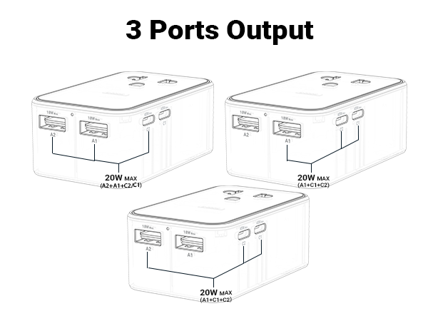 45W Universal Travel Adapter