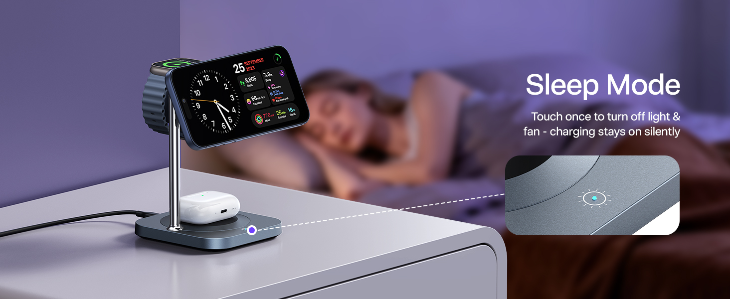 Sleep-friendly charging station