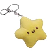 1Pcs Yellow Plush Star Keychain Backpack Accessories Doll Pendant Heart Healing in Addition to Se...