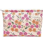 STARDW Aesthetic Floral Makeup Bag Cute Small Cosmetic Bags for Women Girls, Travel Toiletry Bag ...