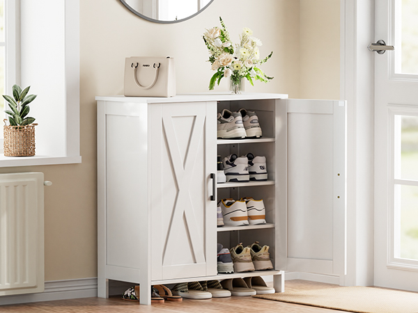 farmhouse shoe cabinet