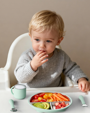 stainless steel kids plates
