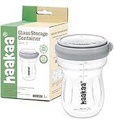 haakaa Glass Baby Food Storage Jar- Food Storage Container Airtight Lid-Wide Neck Gen.3 Baby Bott...