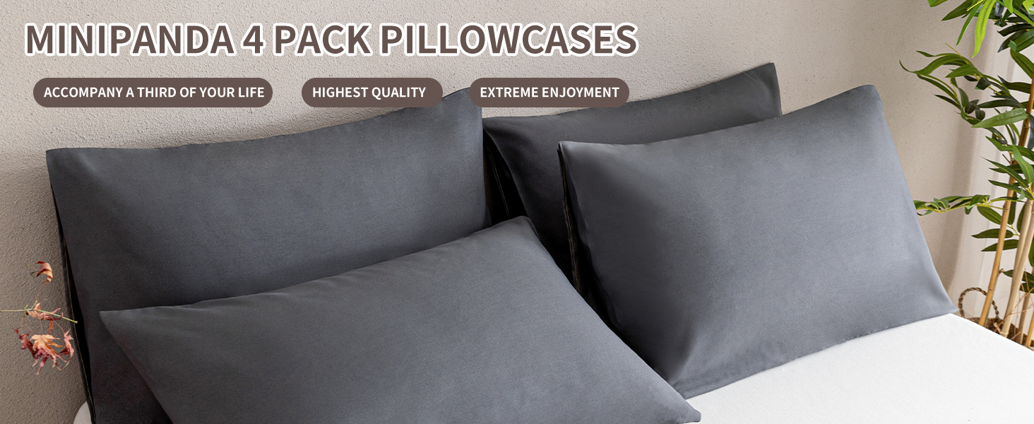 dark grey pillowcases