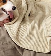 PHF Reversible Waffle & Muslin Blanket 100% Cotton 400GSM King Size 104