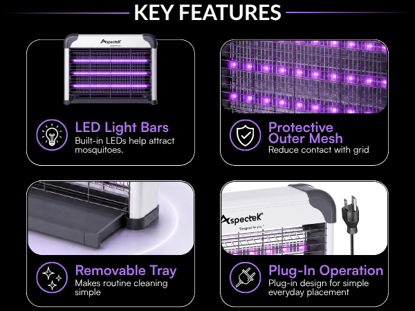 ASPECTEK 3 LED Bug Zapper