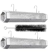 Smoker Tube - 2 Pack 12 inches Stainless Steel BBQ Wood Pellet Tube Smoker for Grills or Smokers,...
