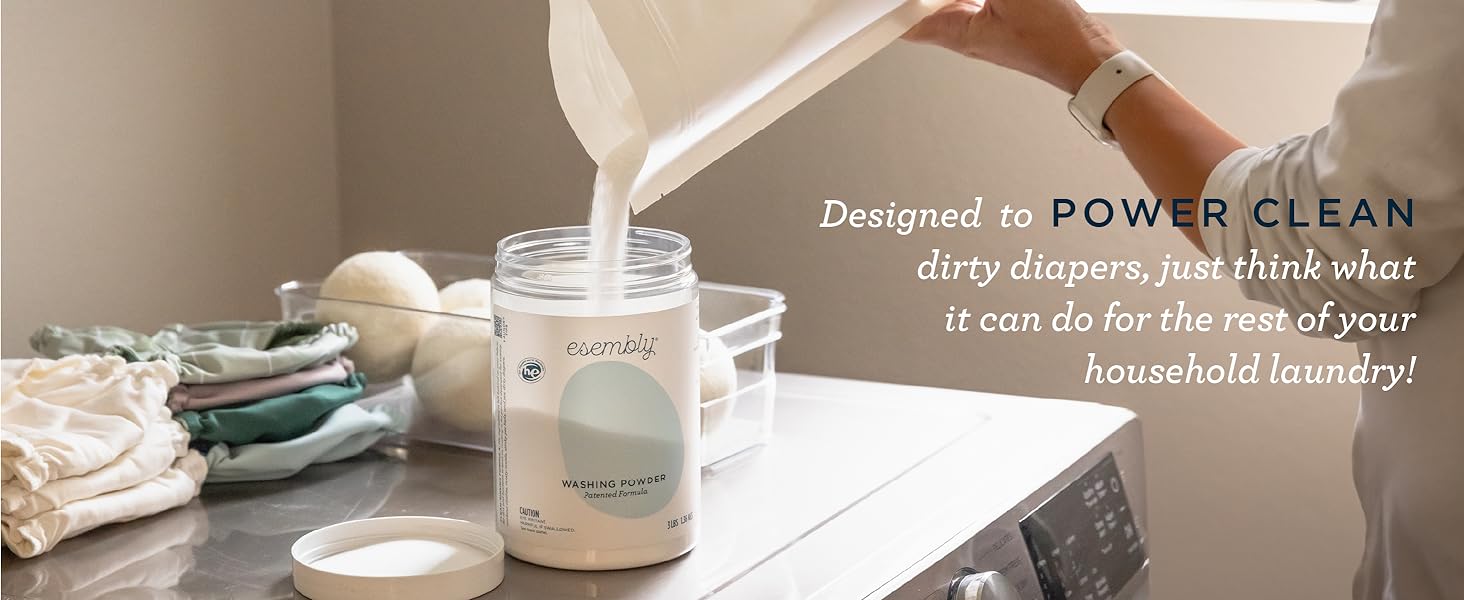 Designed to power clean dirty diapers, just think what it can do for the rest of your laundry!