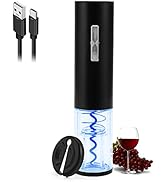 COKUNST Electric Wine Opener, Rechargeable Automatic Wine Corkscrew Bottle Opener With Foil Cutte...