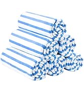 JML Microfiber Beach Towels, Quick Dry Towel Set (6 Pack, 27" x 55") - Cabana Stripe - Multi Purp...