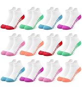 GENTABY 12 Pairs Kids Socks Boys Sock Athletic Ankle Low Cut Cotton Socks for Boys Girls Toddler ...