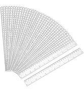 Eboot 50 Pack 12 Inch Rulers Bulk Clear Plastic Ruler Measuring Tool for Kids Student School Office