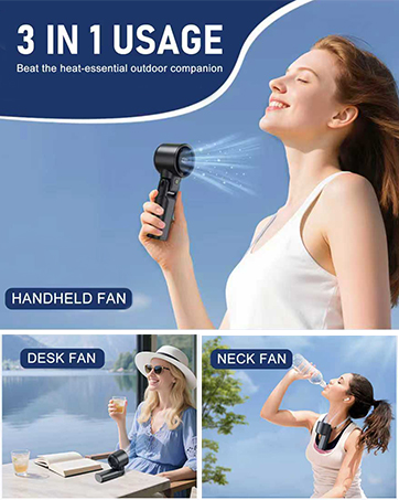 foldable handheld turbo fan