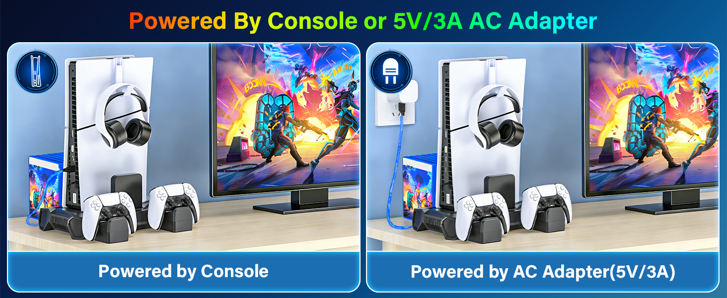 ps5 slim console stand ps5 cooling station for ps5 console