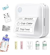 Miouca Label Maker Machine with Tape - Mini Sticker Printer Bluetooth Label Printer for Home Offi...