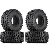 2.2" RC Crawler Tires with Foam Inserts, 4Pcs 135mm All Terrain Rubber Tires for 1/8 1/10 Short C...